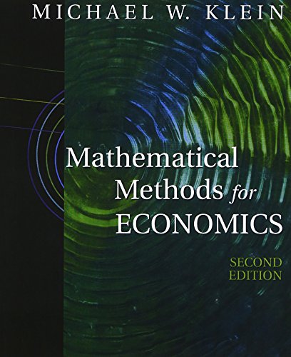 Mathematical Methods for Economics — used book cover