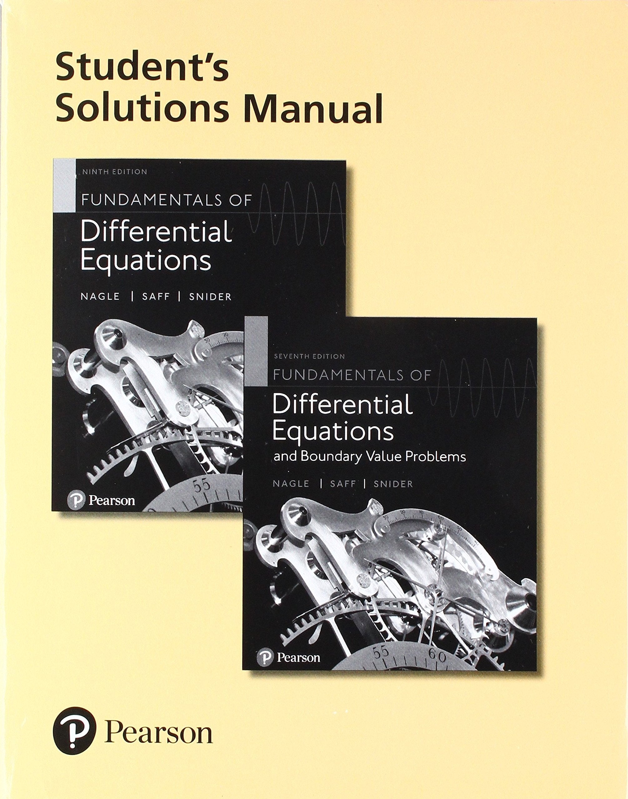 Student Solutions Manual for Fundamentals of Differential Equations and Fundamentals of Differential Equations and Boundary Value Problems — used book cover