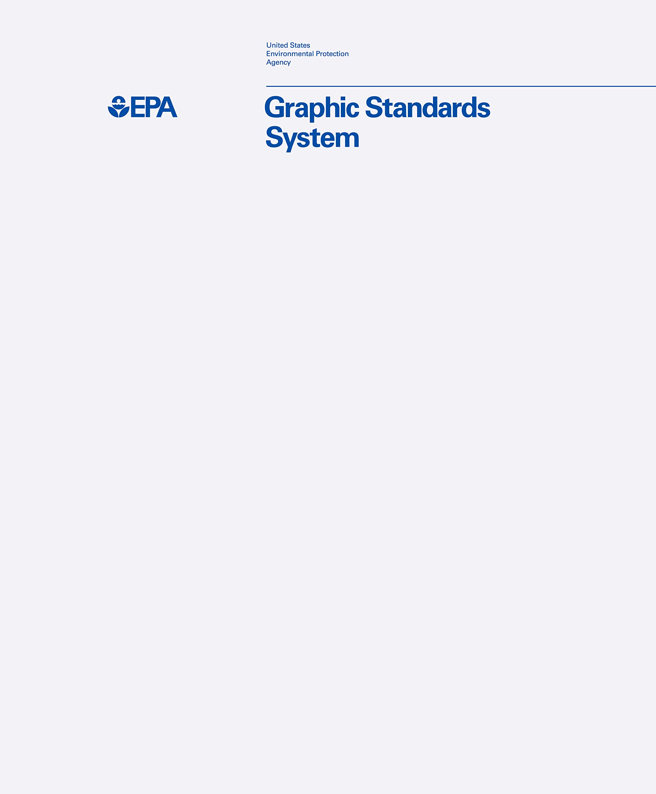 United States Environmental Protection Agency Graphic Standards System — used book cover