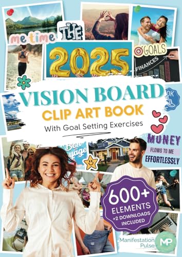 The 2025 Vision Board Clip Art Book — used book cover