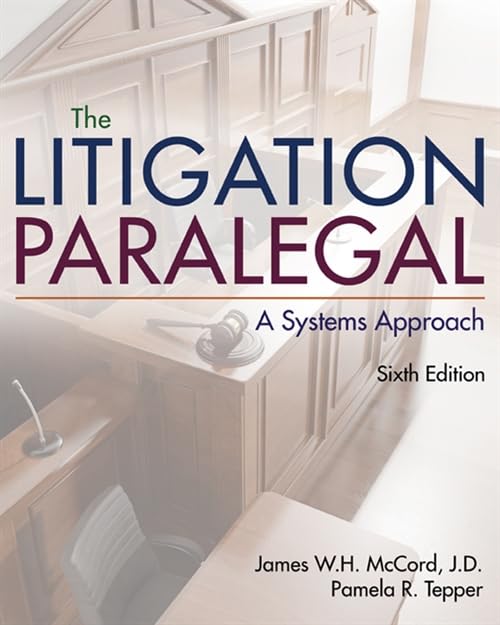 The Litigation Paralegal — used book cover