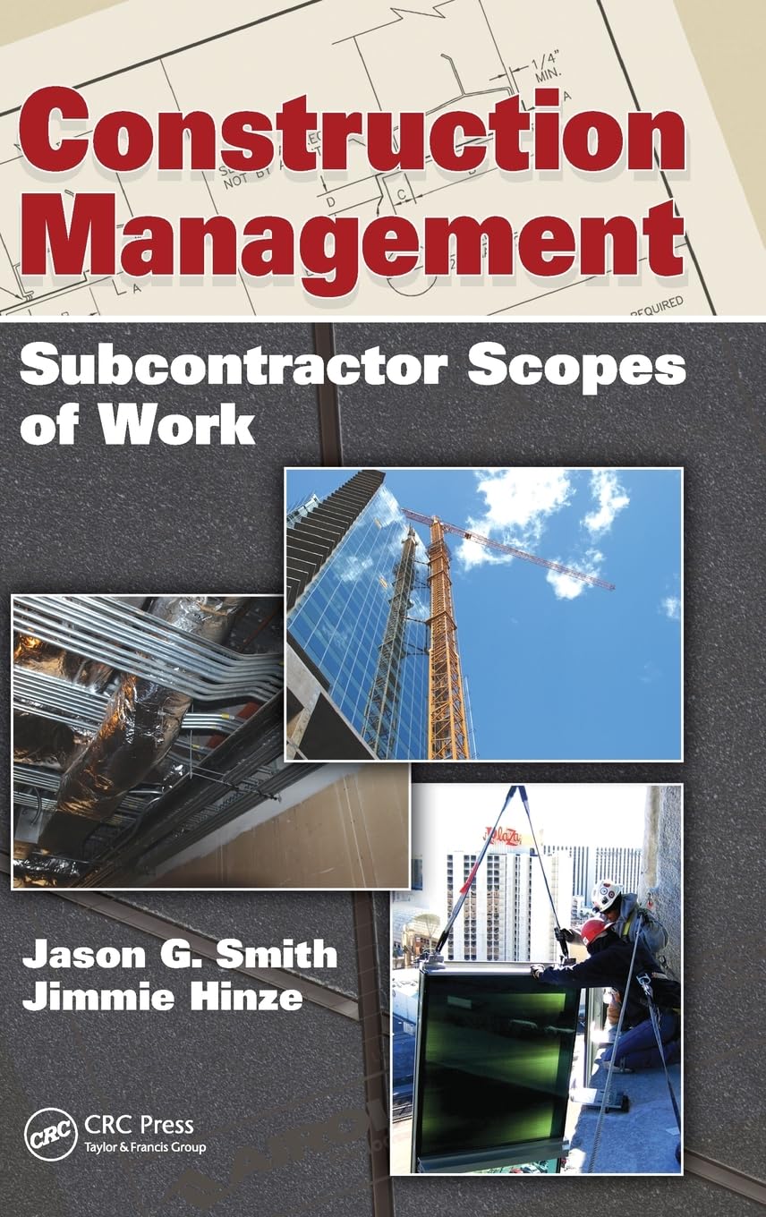 Construction Management: Subcontractor Scopes of Work — used book cover