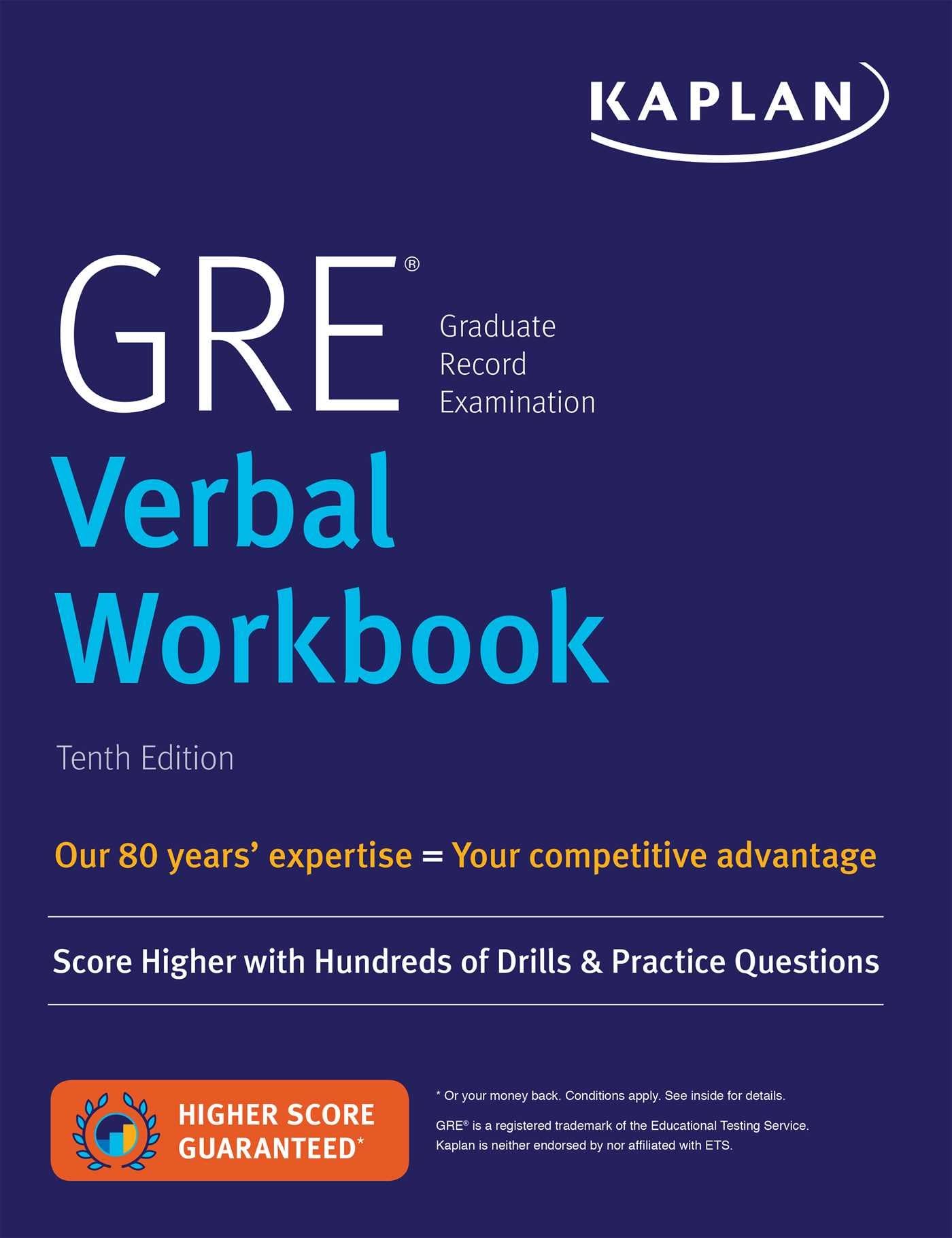 GRE Verbal Workbook — used book cover