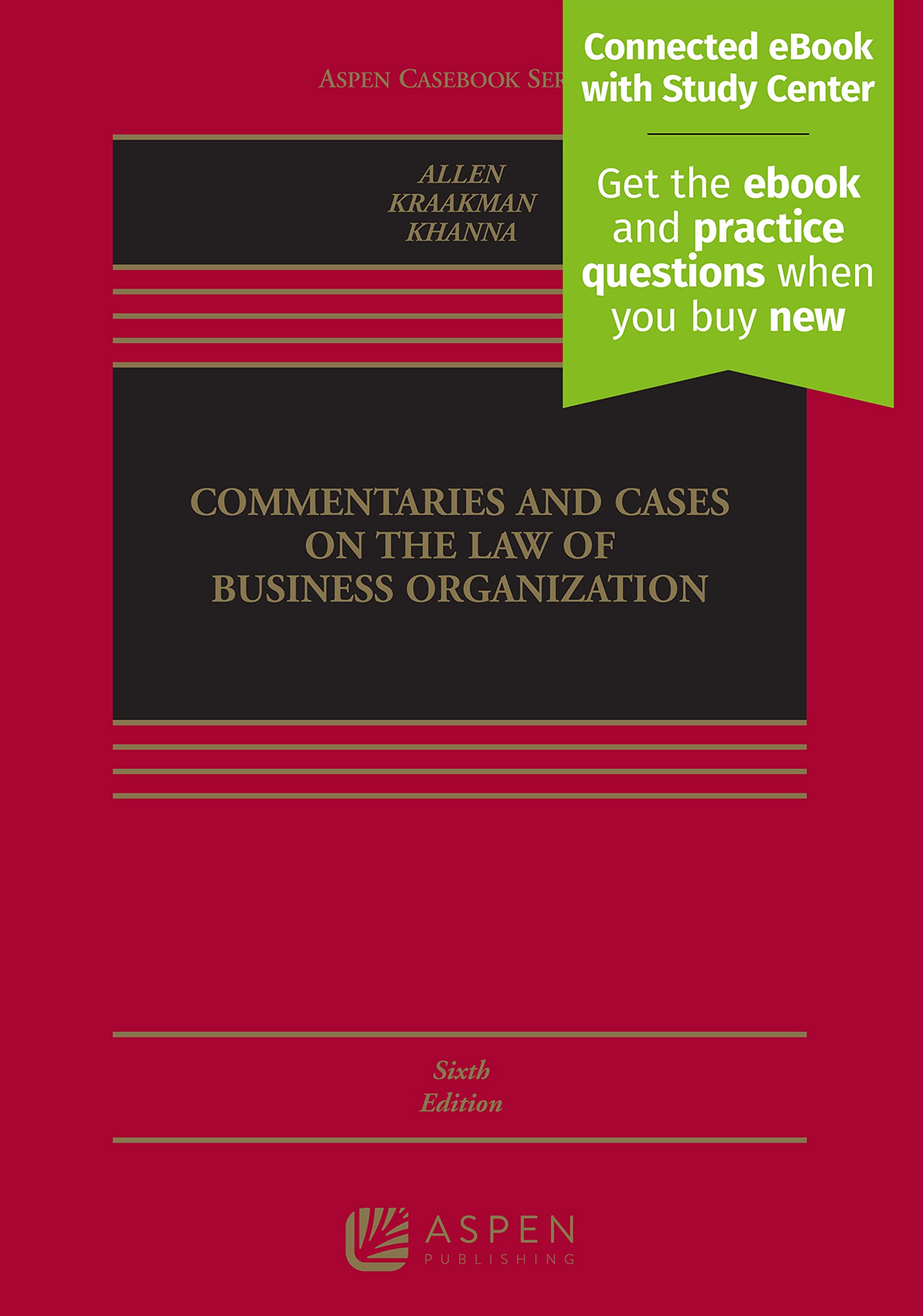 Commentaries and Cases on the Law of Business Organization (Aspen Casebook) — used book cover