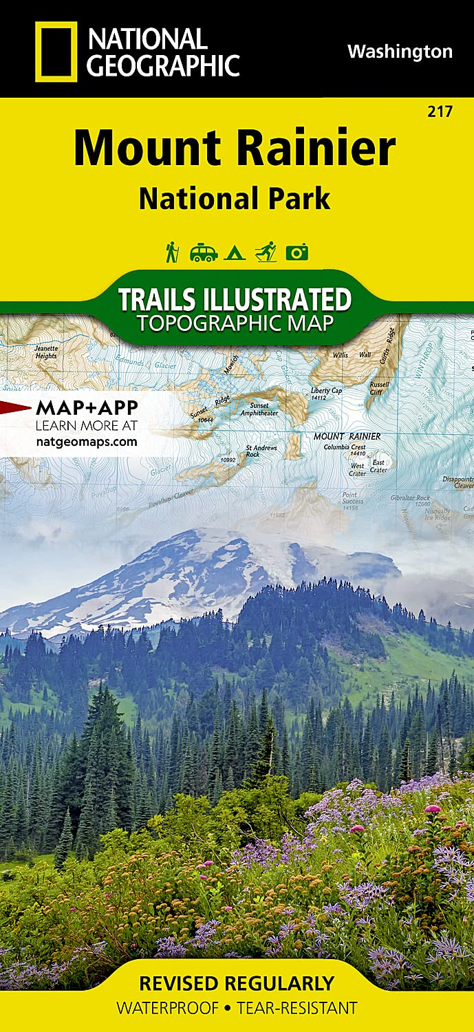 Mount Rainier National Park Map (National Geographic Trails Illustrated Map, 217)