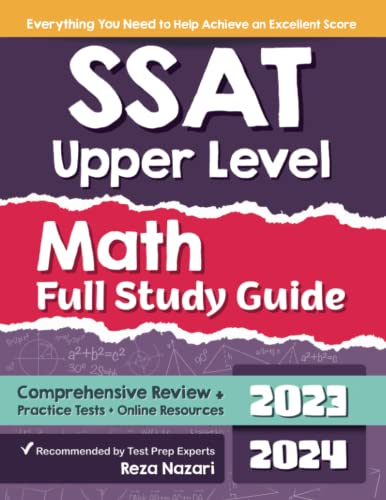 SSAT Upper Level Math Full Study Guide — used book cover