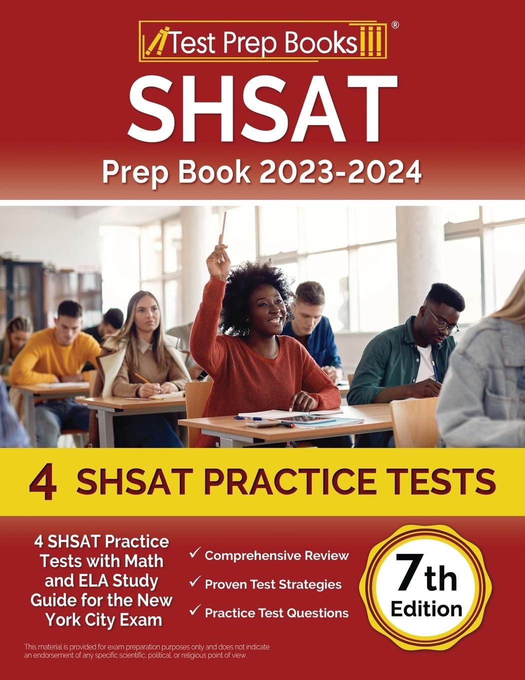 SHSAT Prep Book 2023-2024 — used book cover