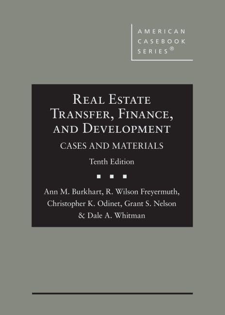 Real Estate Transfer, Finance, and Development, Cases and Materials — used book cover