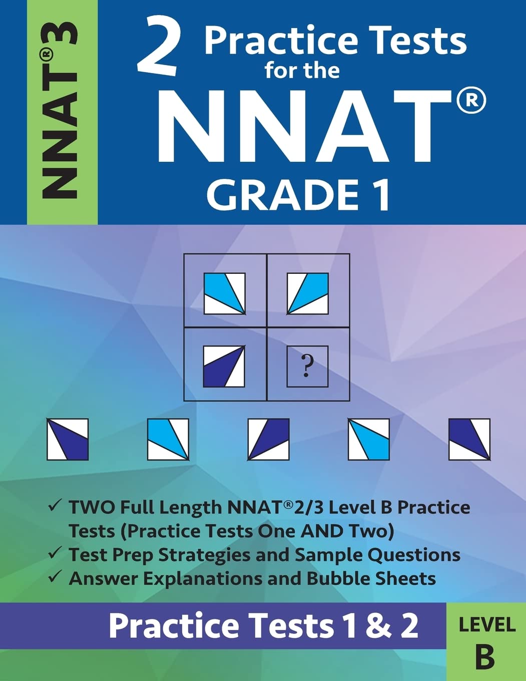 2 Practice Tests for the NNAT Grade 1 NNAT 3 Level B — used book cover