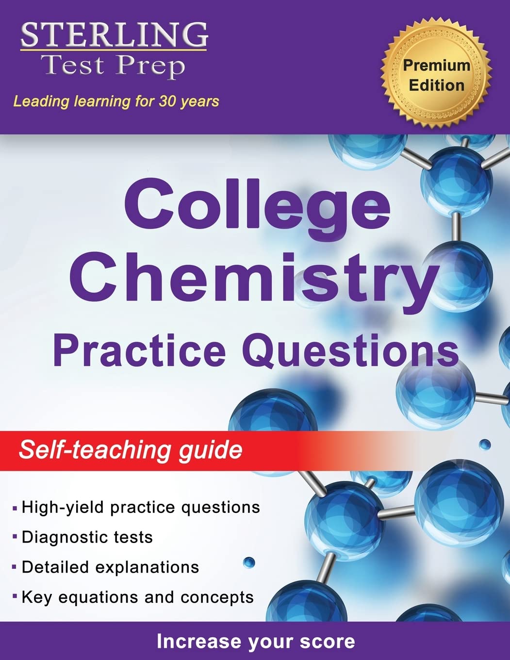 Sterling Test Prep College Chemistry Practice Questions — used book cover