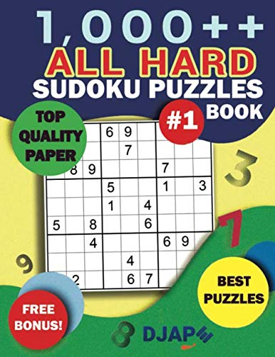 1,000++ All HARD Sudoku Puzzles — used book cover