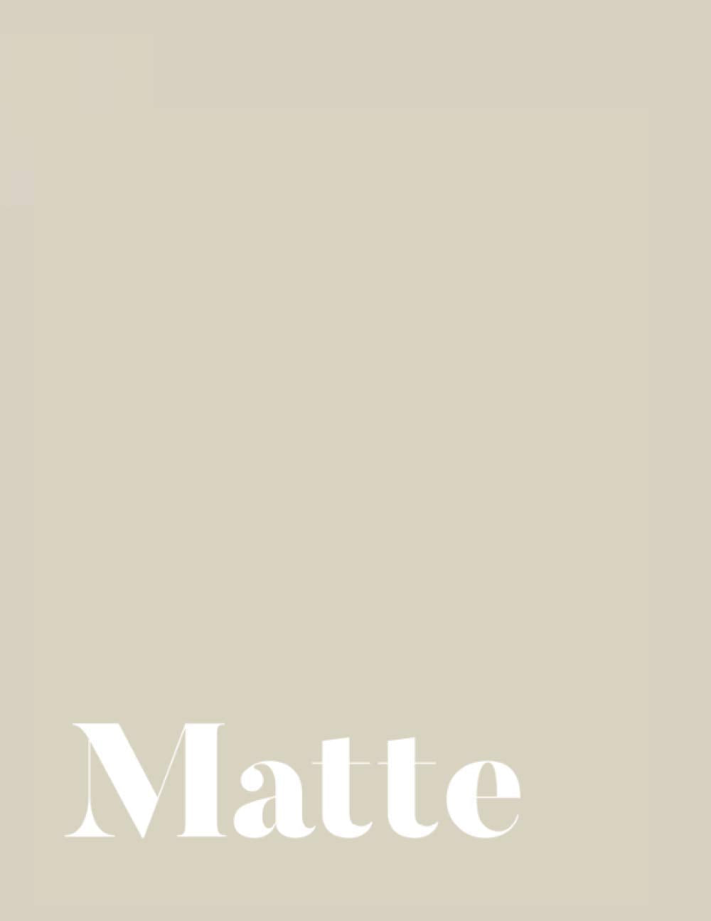 Matte: A Decorative Book │ Perfect for Stacking on Coffee Tables & Bookshelves │ Customized Interior Design & Home Decor — used book cover