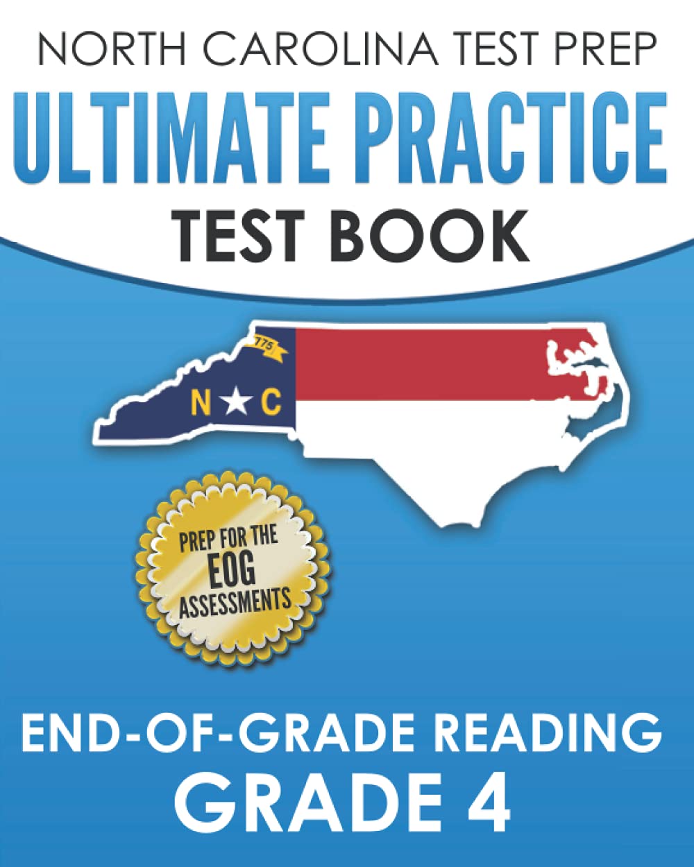NORTH CAROLINA TEST PREP Ultimate Practice Test Book End-of-Grade Reading Grade 4 — used book cover