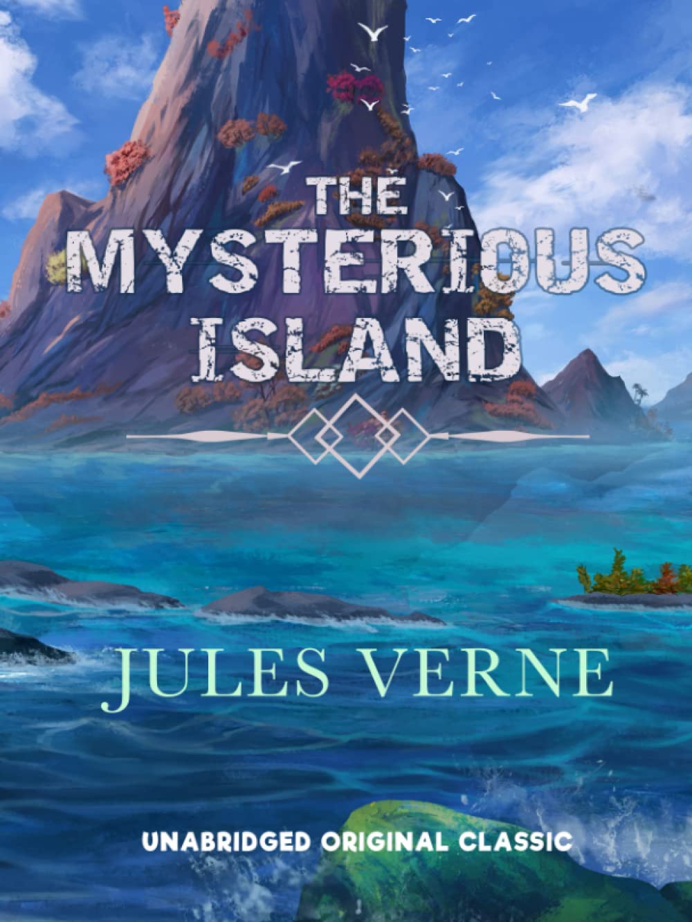 THE MYSTERIOUS ISLAND — used book cover