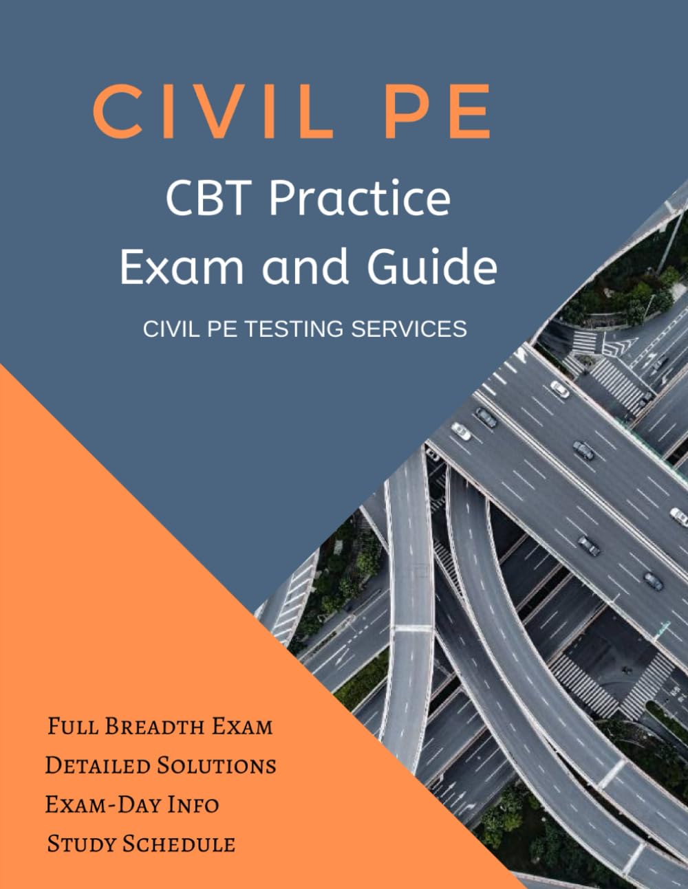 Civil PE CBT Practice Exam and Guide — used book cover
