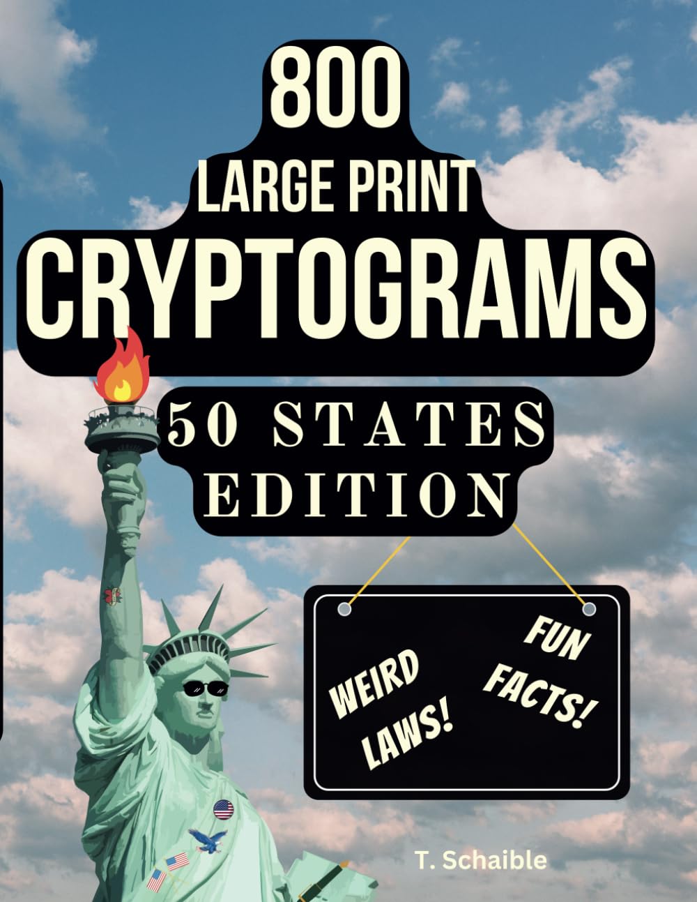 800 Large Print Cryptograms – 50 States Edition — used book cover