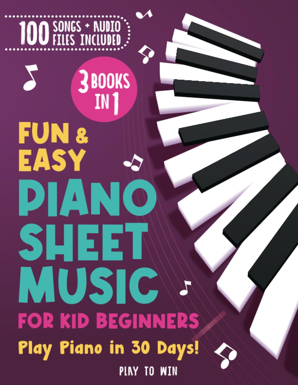 Fun and Easy Piano Sheet Music For Kids 3 Books in 1 — used book cover