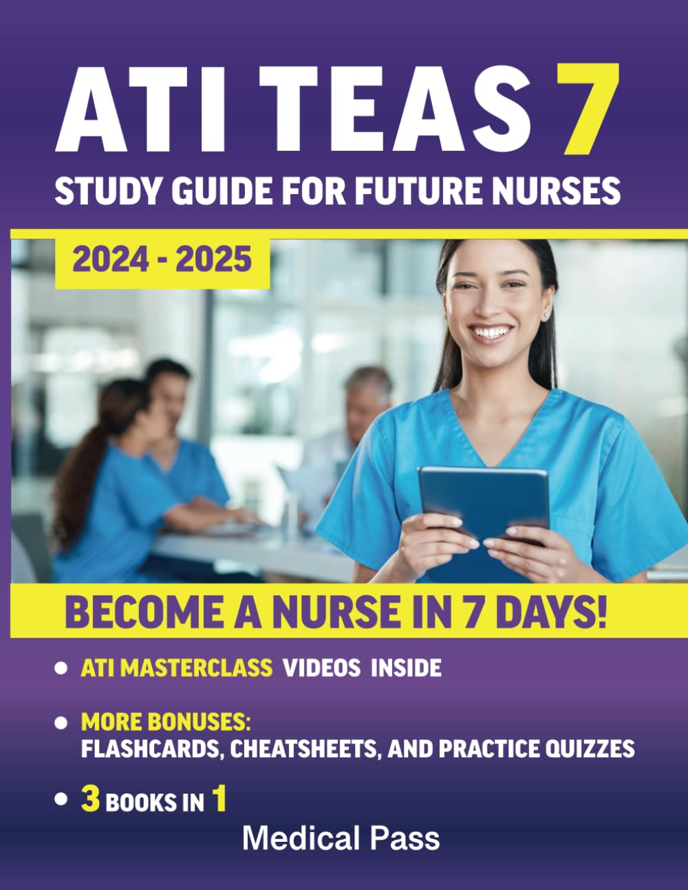 ATI TEAS 7 Study Guide for Aspiring Nurses — used book cover