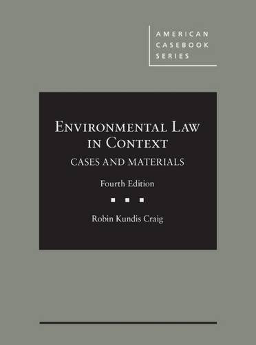 Environmental Law in Context — used book cover