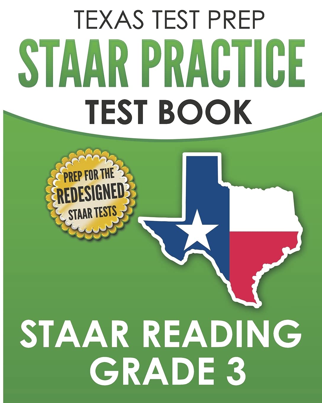 TEXAS TEST PREP STAAR Practice Test Book STAAR Reading Grade 3 — used book cover