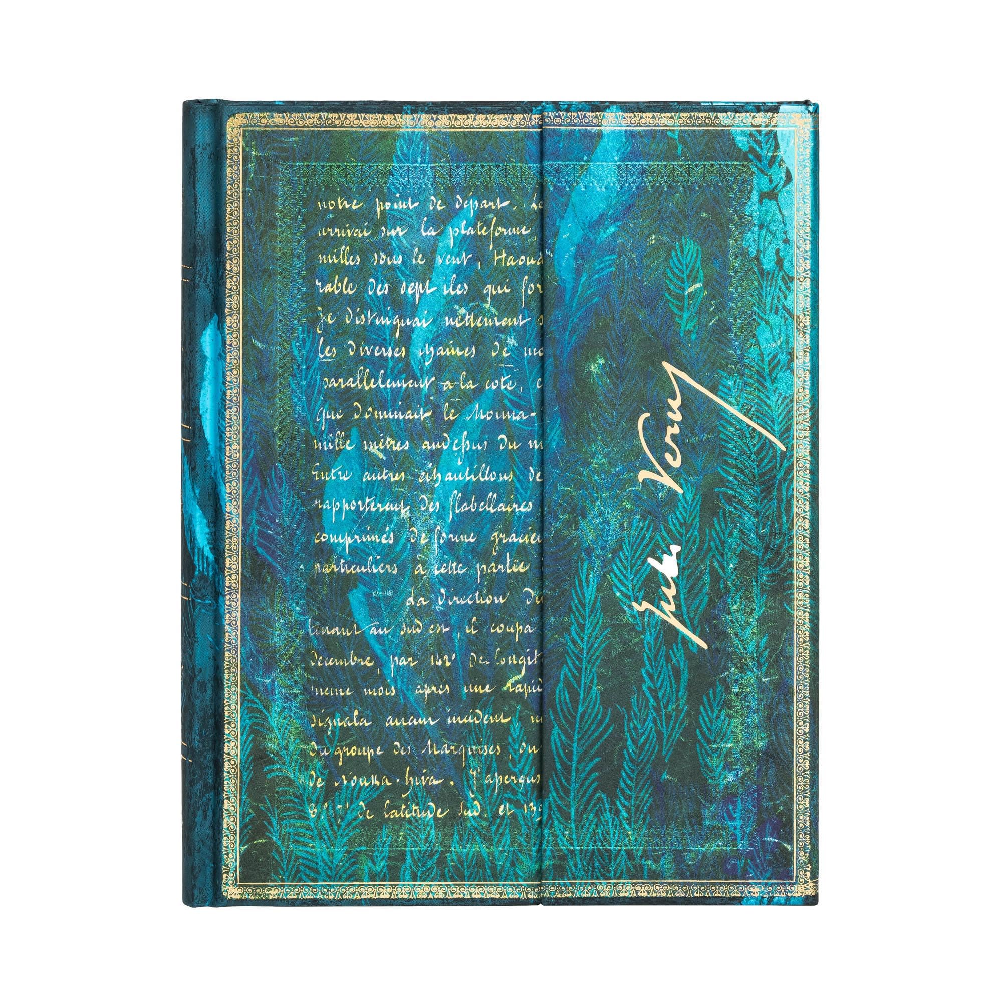 Paperblanks | Verne, Twenty Thousand Leagues | Embellished Manuscripts Collection | Hardcover | Ultra | Lined | Wrap Closure | 144 Pg | 120 GSM — used book cover