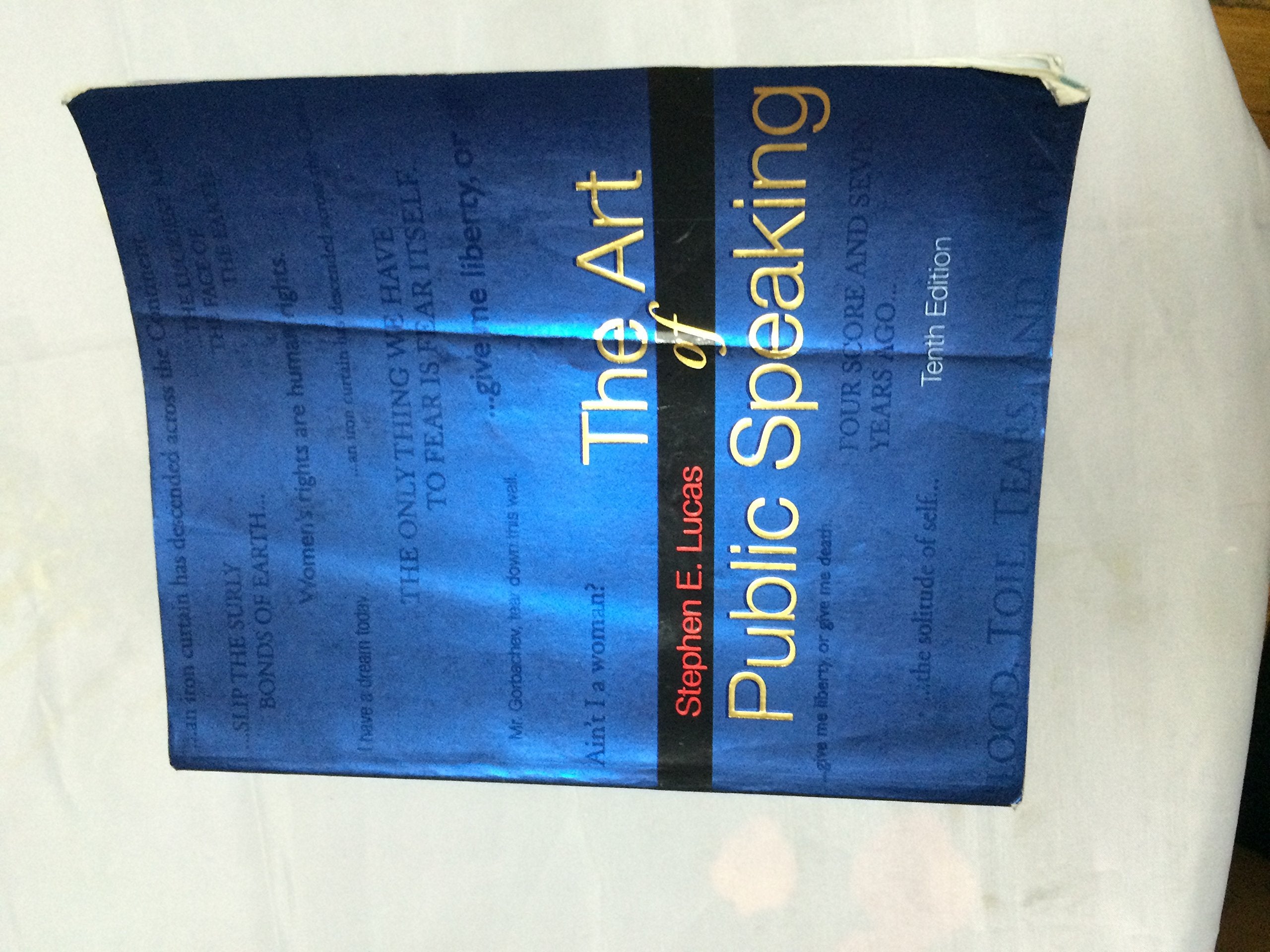The Art of Public Speaking, 10th Edition — used book cover
