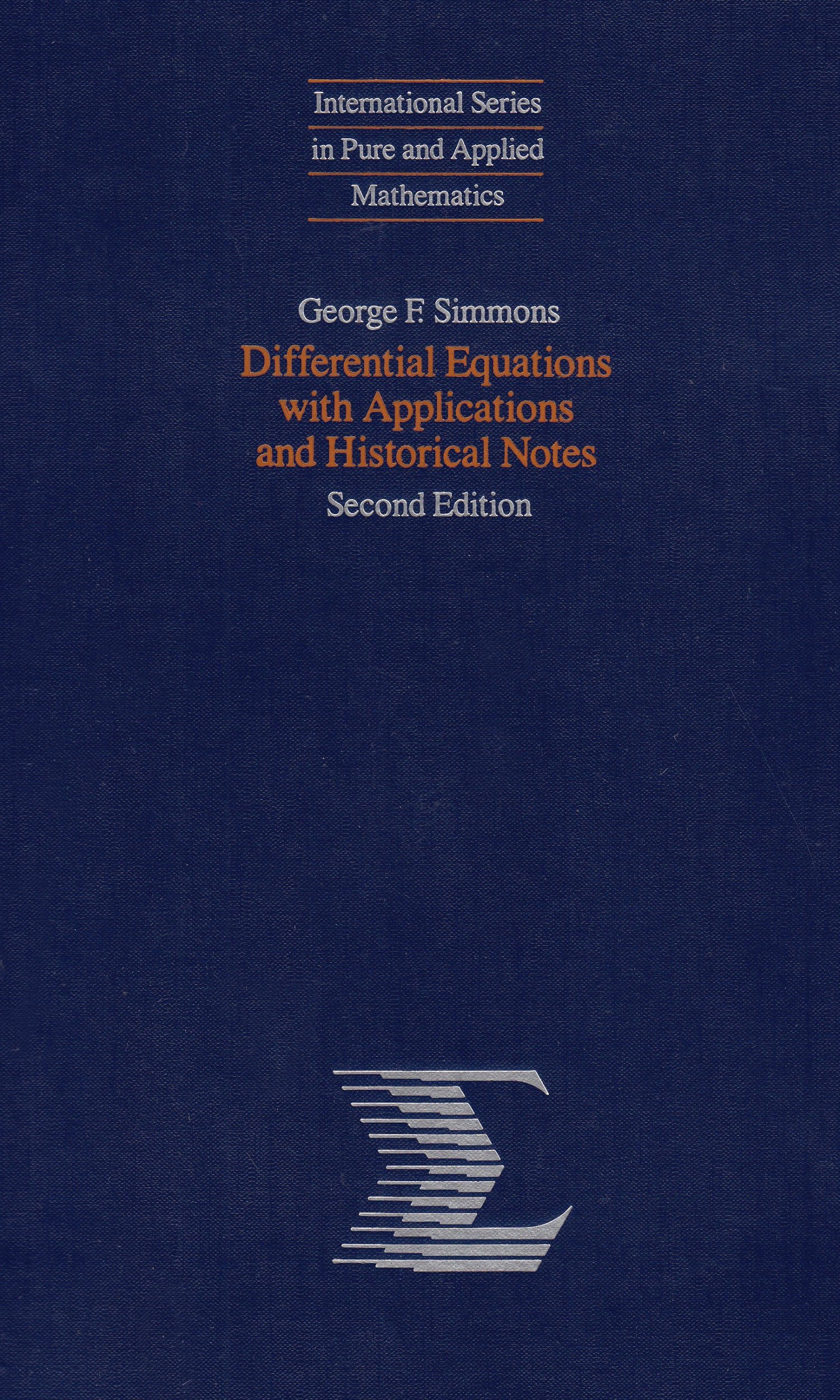 Differential Equations with Applications and Historical Notes, 2nd Edition — used book cover