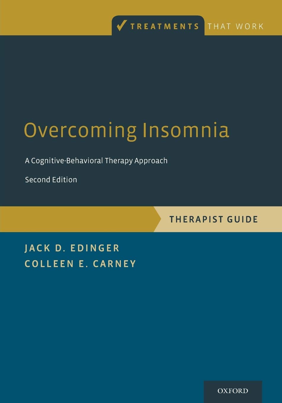 Overcoming Insomnia: A Cognitive-Behavioral Therapy Approach, Therapist Guide — used book cover