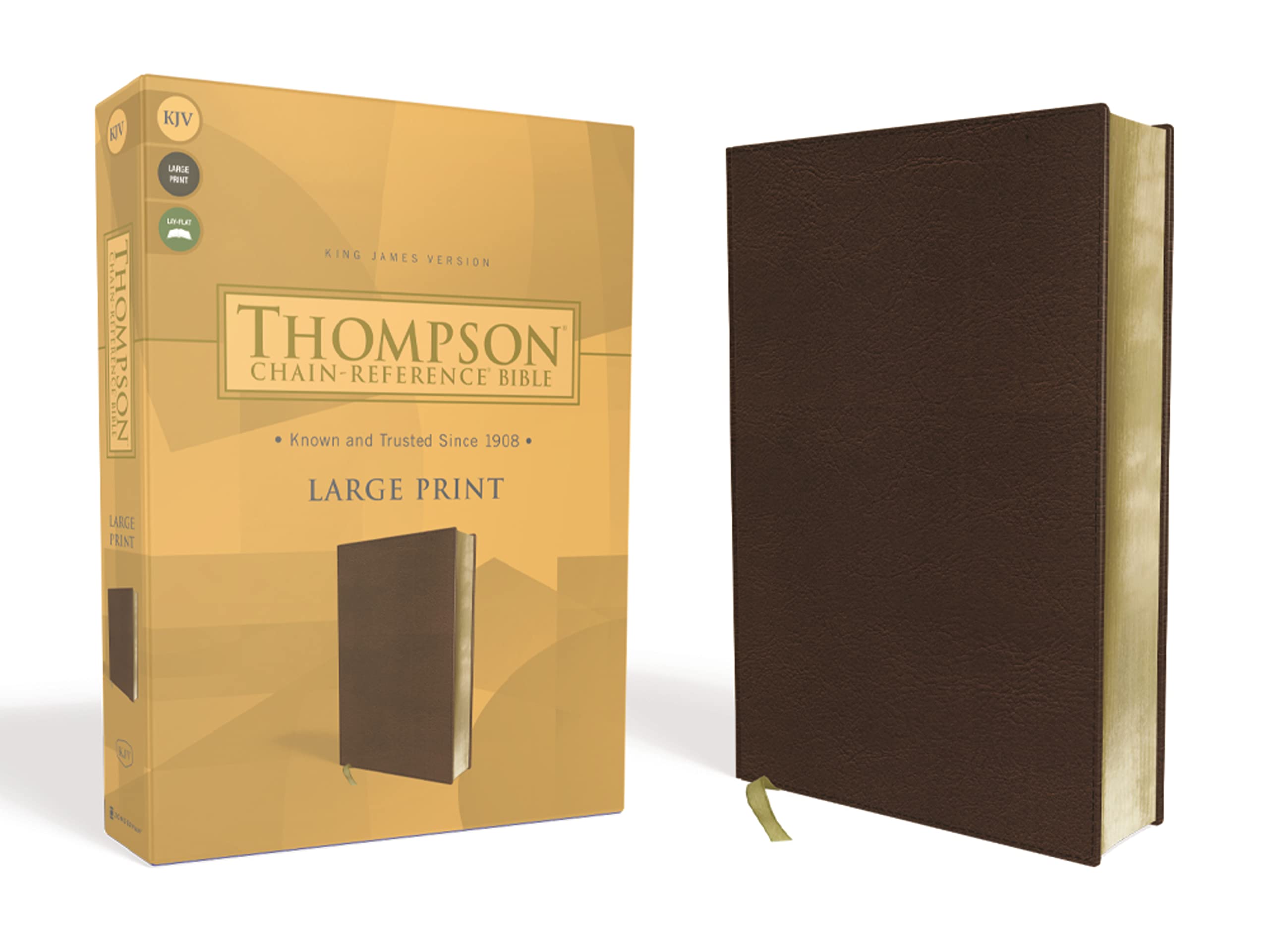 KJV, Thompson Chain-Reference Bible, Large Print, Leathersoft, Brown, Red Letter — used book cover