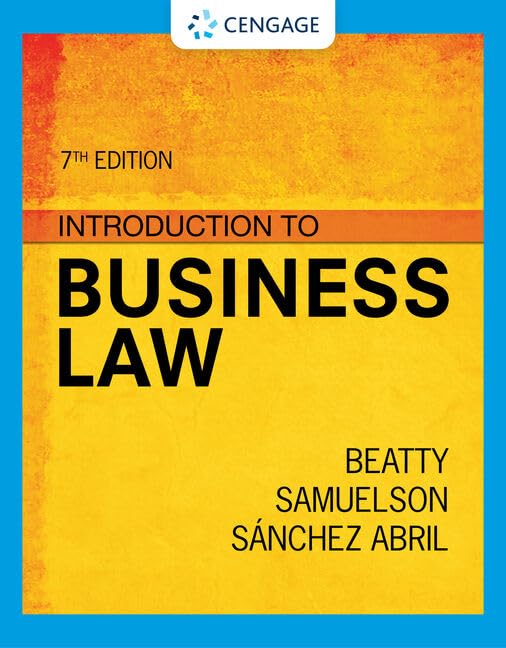 Introduction to Business Law (MindTap Course List)