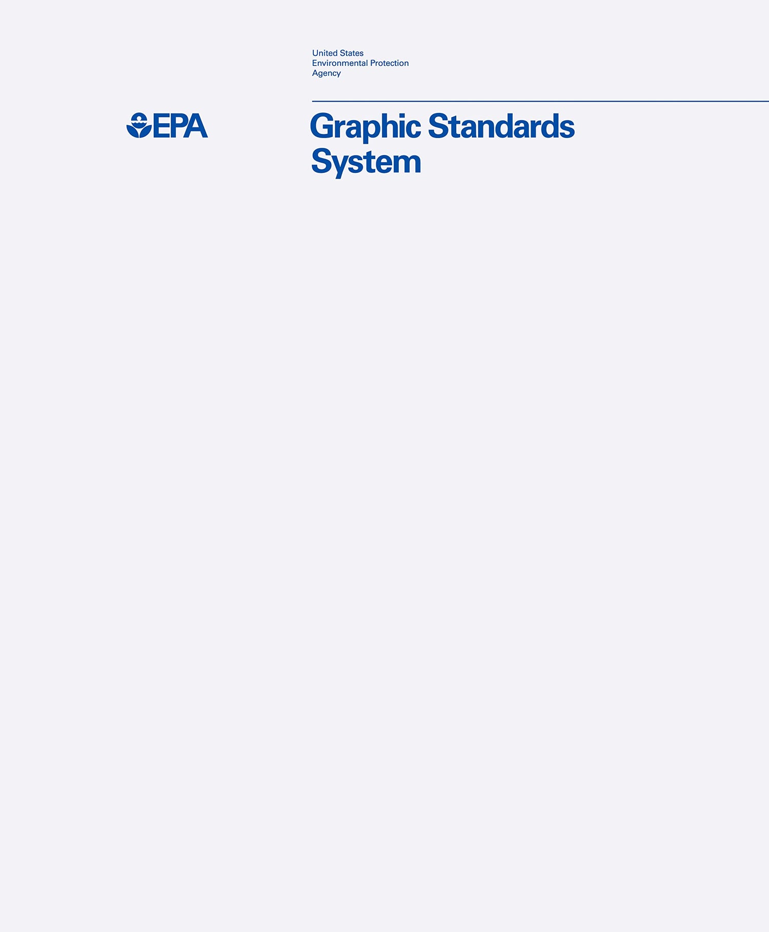United States Environmental Protection Agency Graphic Standards System — used book cover