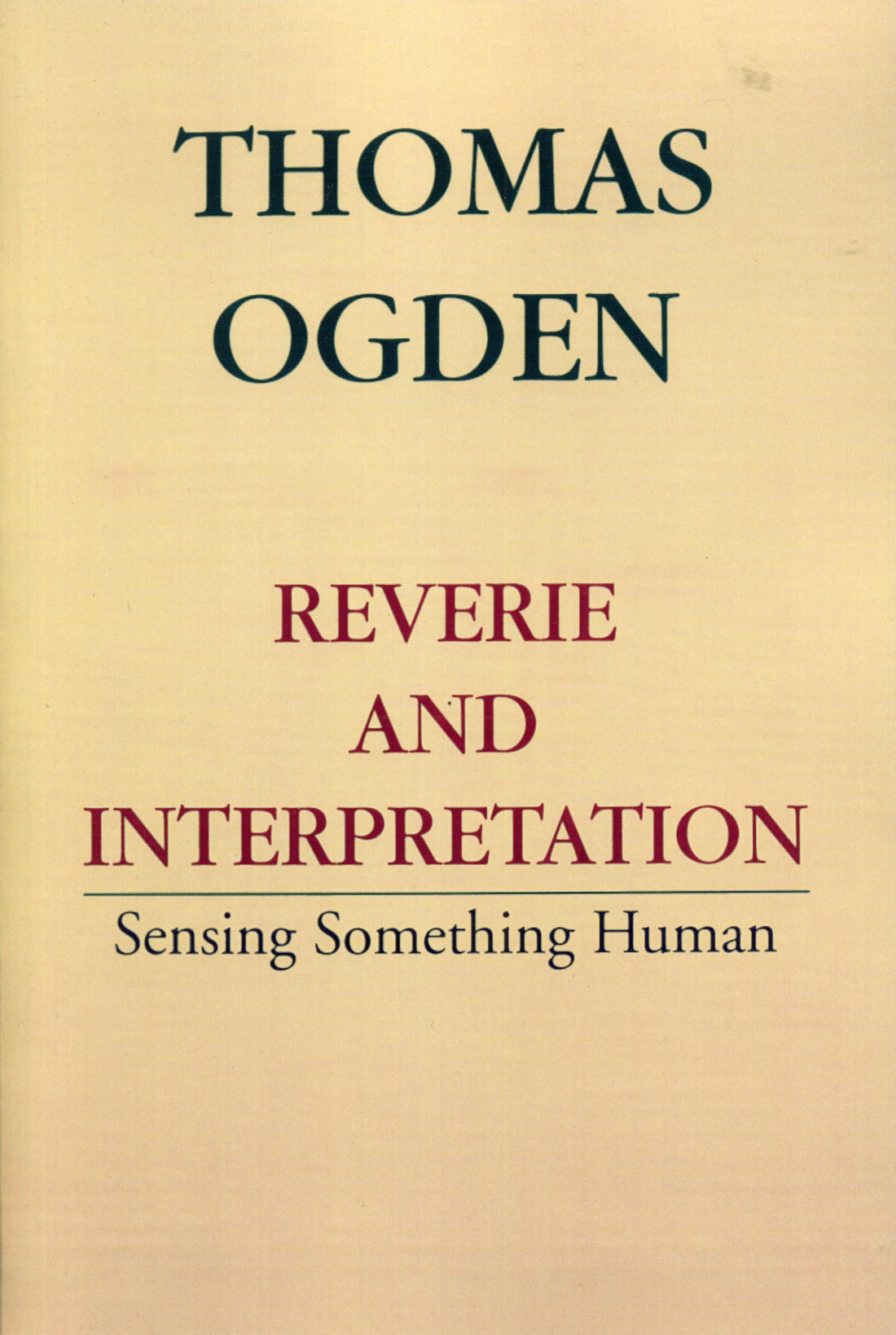 Reverie and Interpretation — used book cover