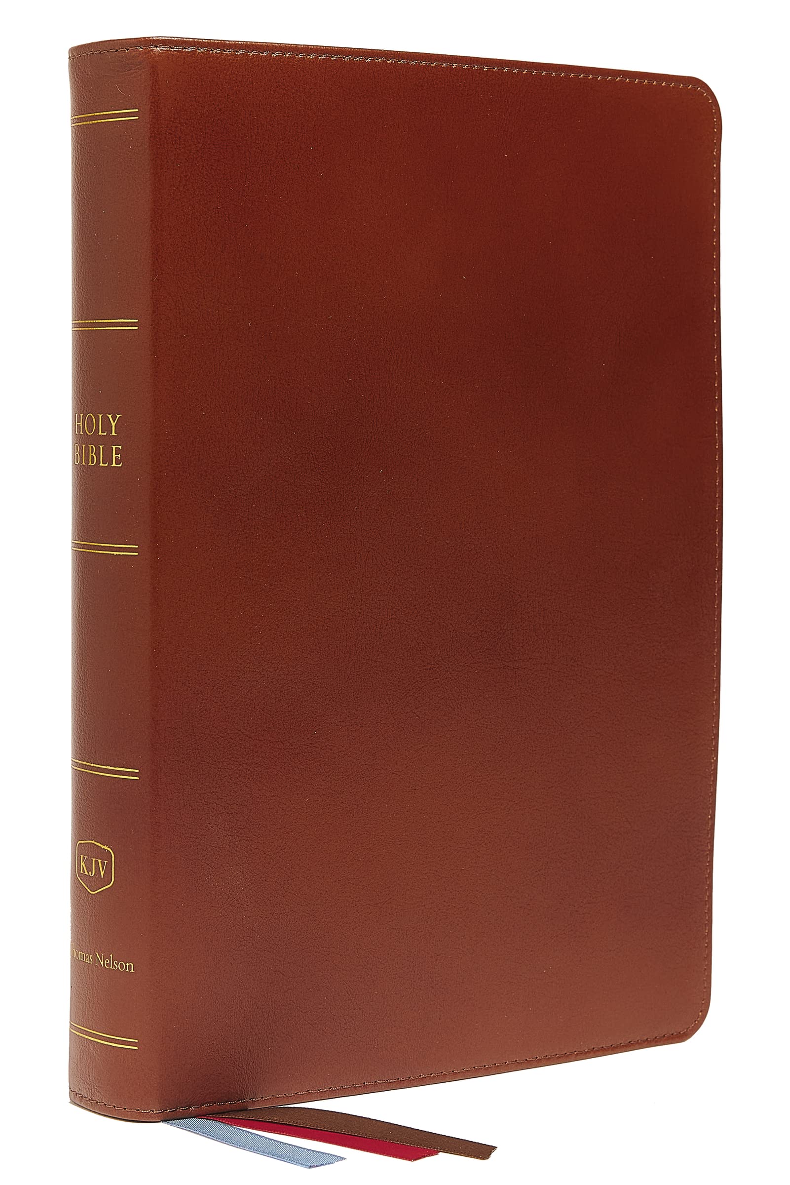 KJV, Preaching Bible, Premium Calfskin Leather, Brown, Comfort Print: Holy Bible, King James Version