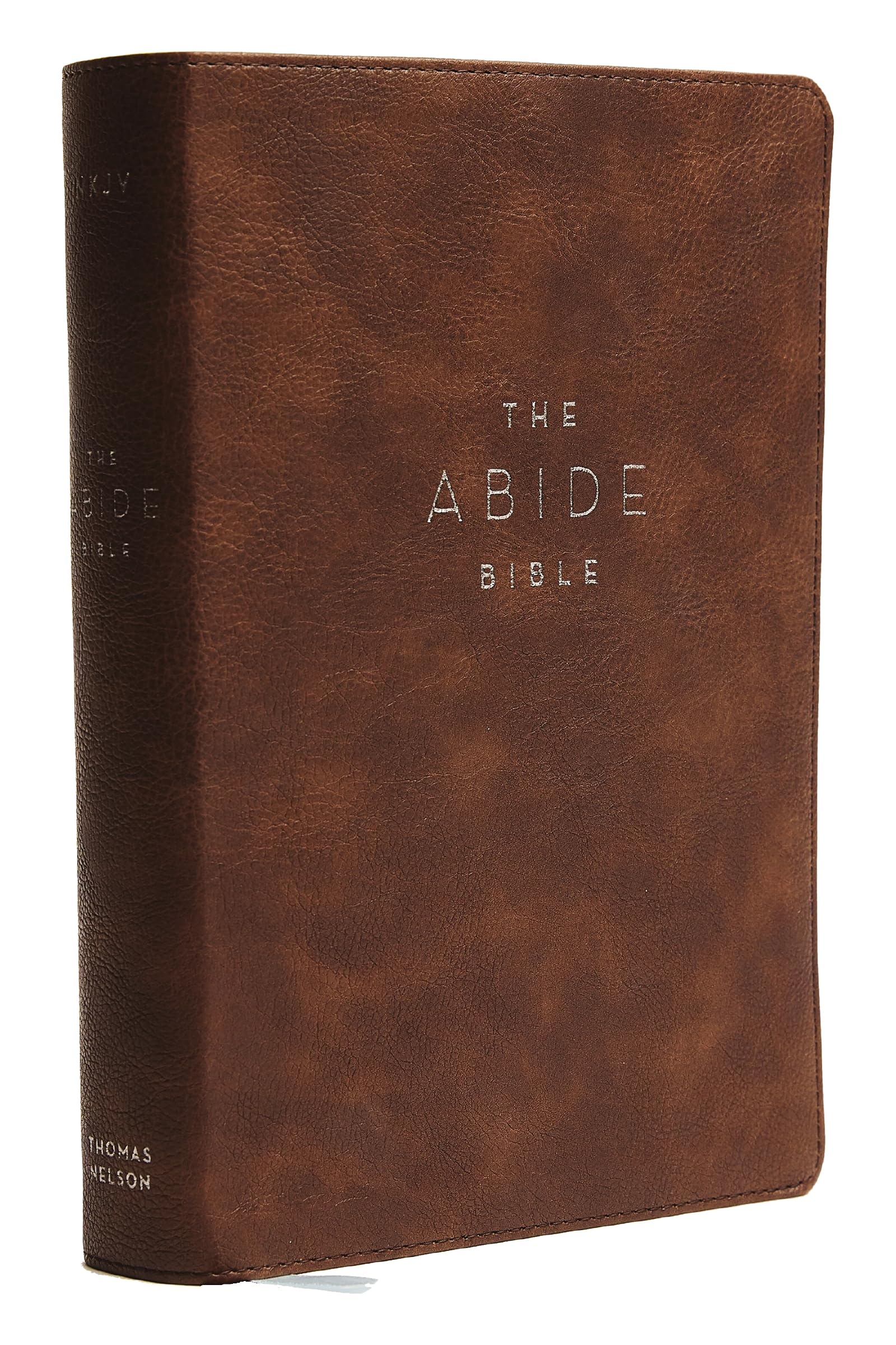 NKJV, Abide Bible, Leathersoft, Brown, Red Letter, Comfort Print: Holy Bible, New King James Version