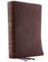 The NIV, Open Bible, Genuine Leather, Brown, Red Letter, Comfort Print — used book cover