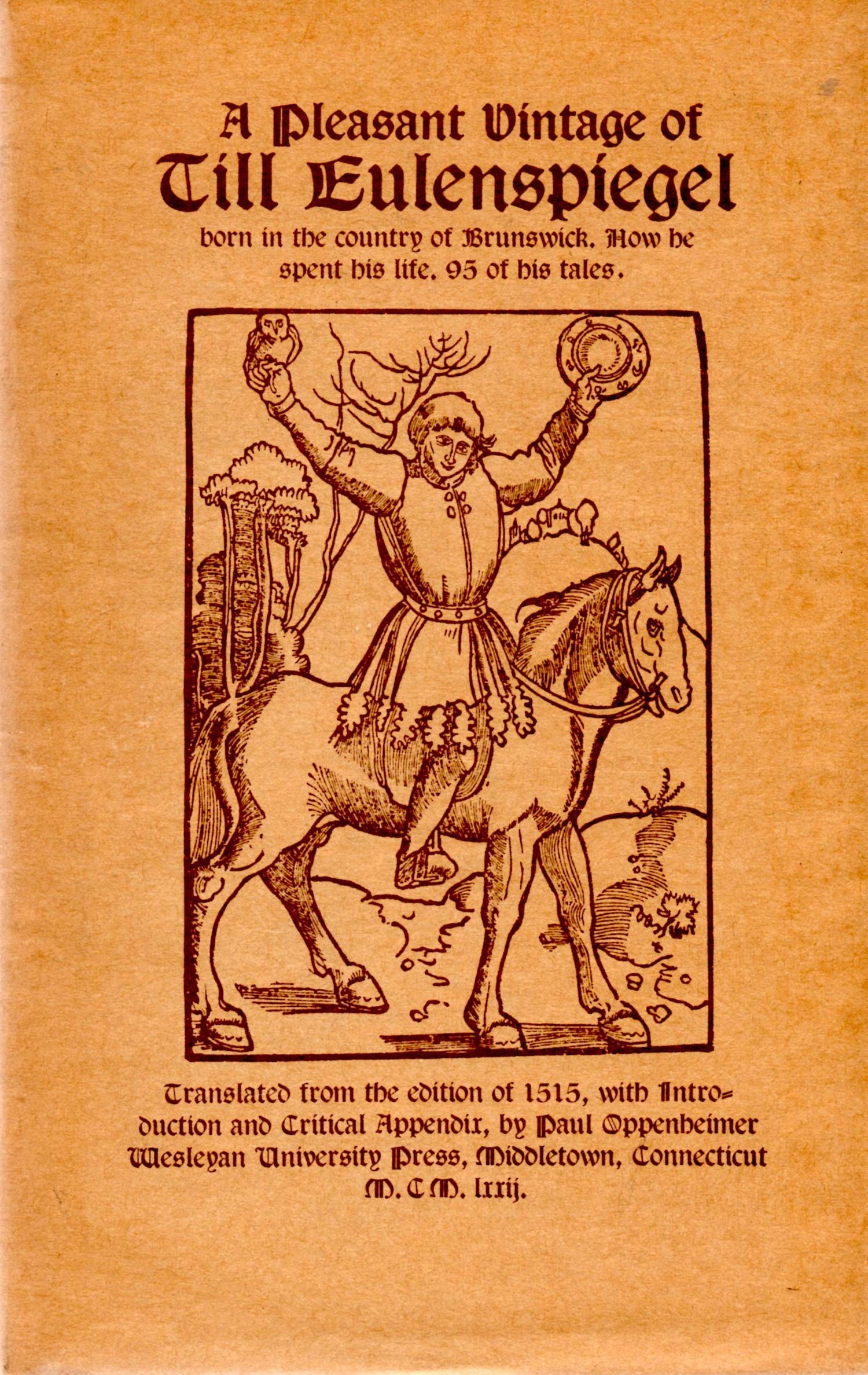 A Pleasant Vintage of Till Eulenspiegel — used book cover