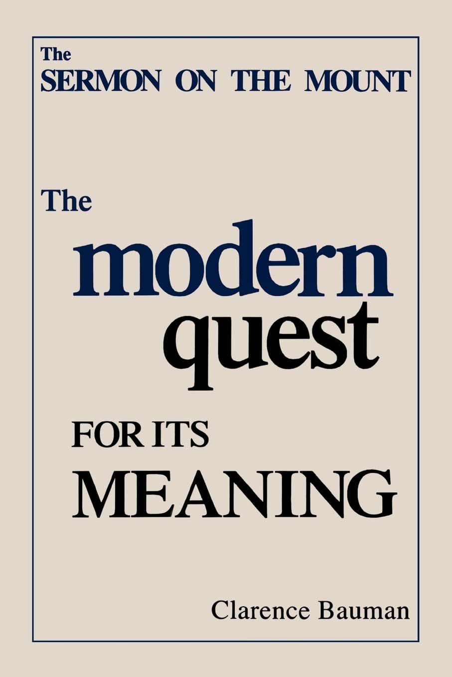 Sermon on the Mount — used book cover