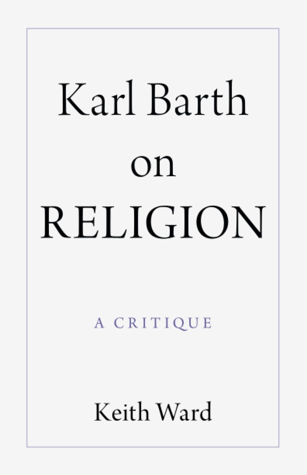 Karl Barth on Religion — used book cover