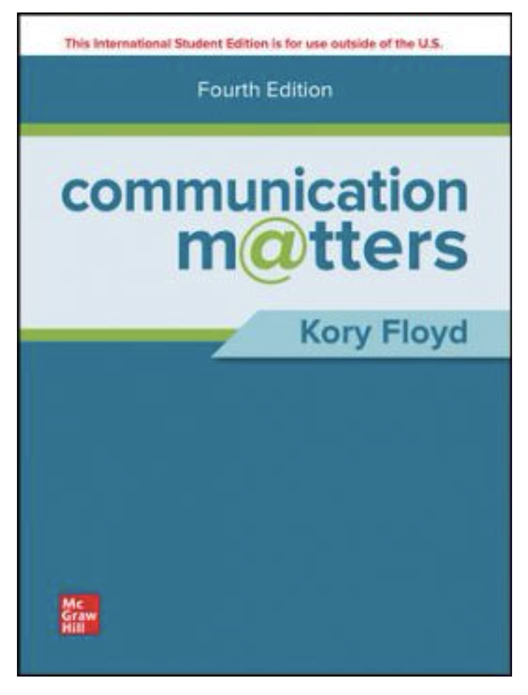 ISE Communication Matters (ISE HED COMMUNICATION) 4th Edition, Kory Floyd — used book cover