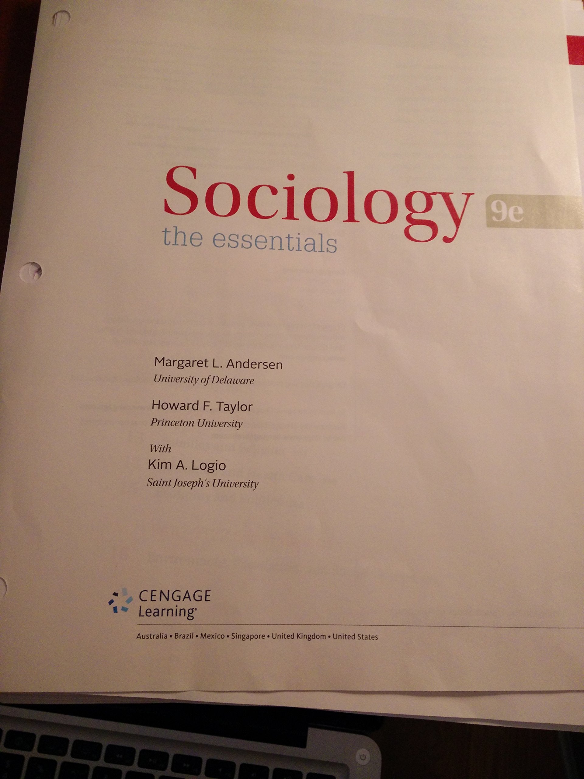 Sociology: The Essentials — used book cover
