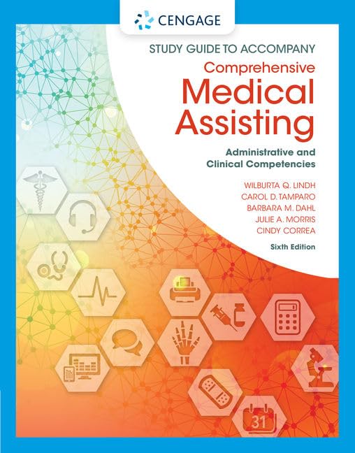 Study Guide for Lindh/Tamparo/Dahl/Morris/Correa’s Comprehensive Medical Assisting — used book cover