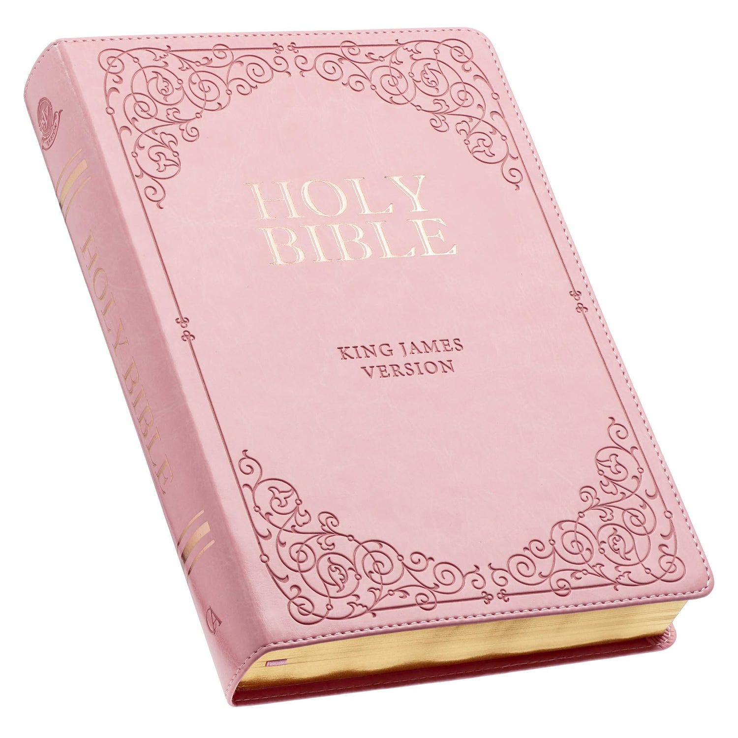 KJV Holy Bible, Giant Print Full-size Faux Leather Red Letter Edition - Thumb Index &amp; Ribbon Marker, King James Version, Pink (KJV Full Size GP Editions)