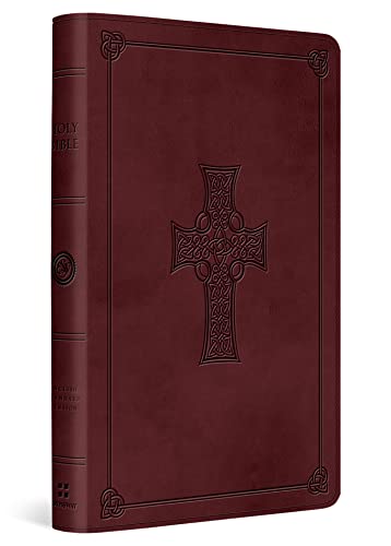 ESV Large Print Thinline Reference Bible (TruTone, Burgundy, Celtic Cross Design)