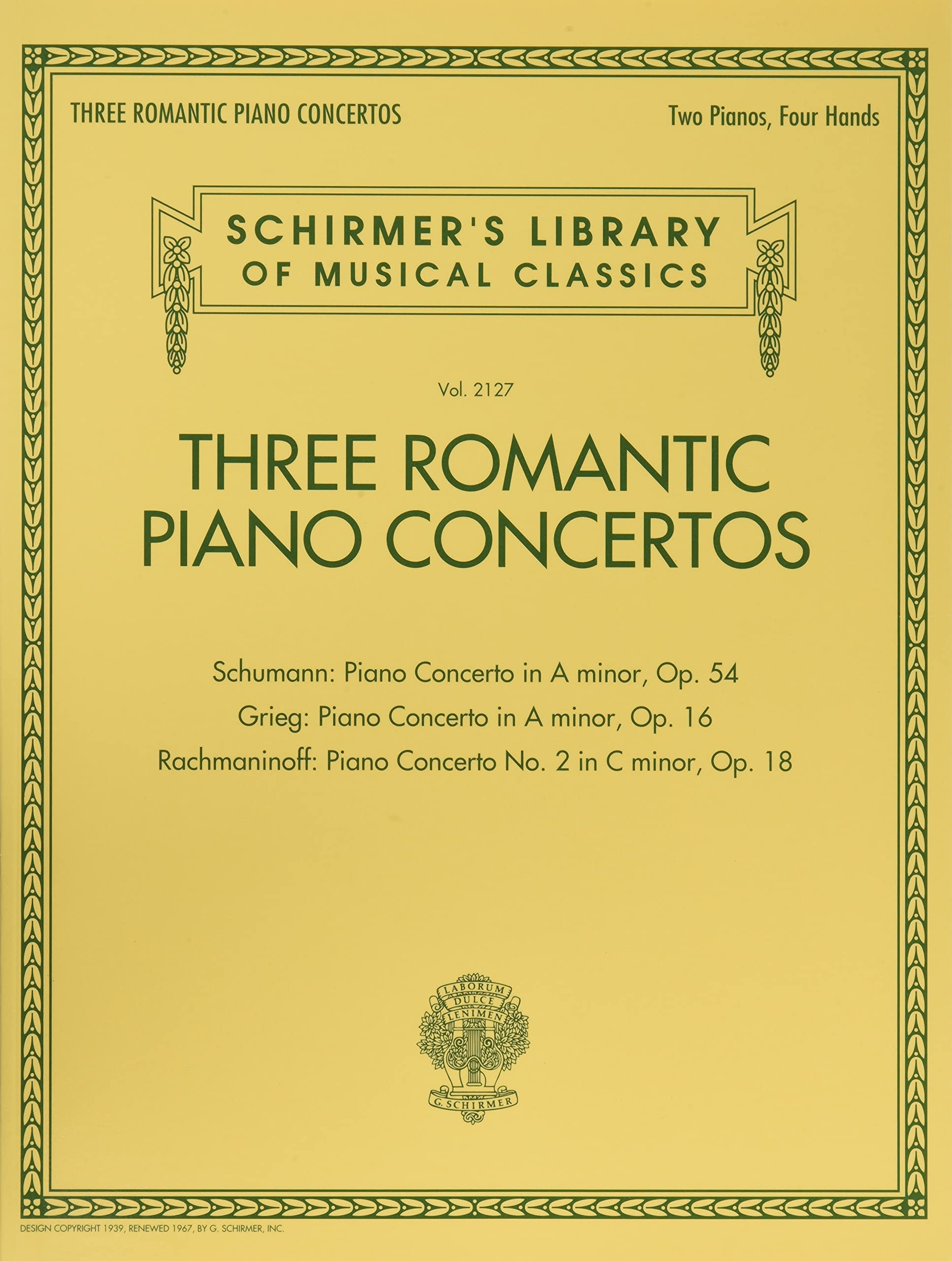 Three Romantic Piano Concertos — used book cover
