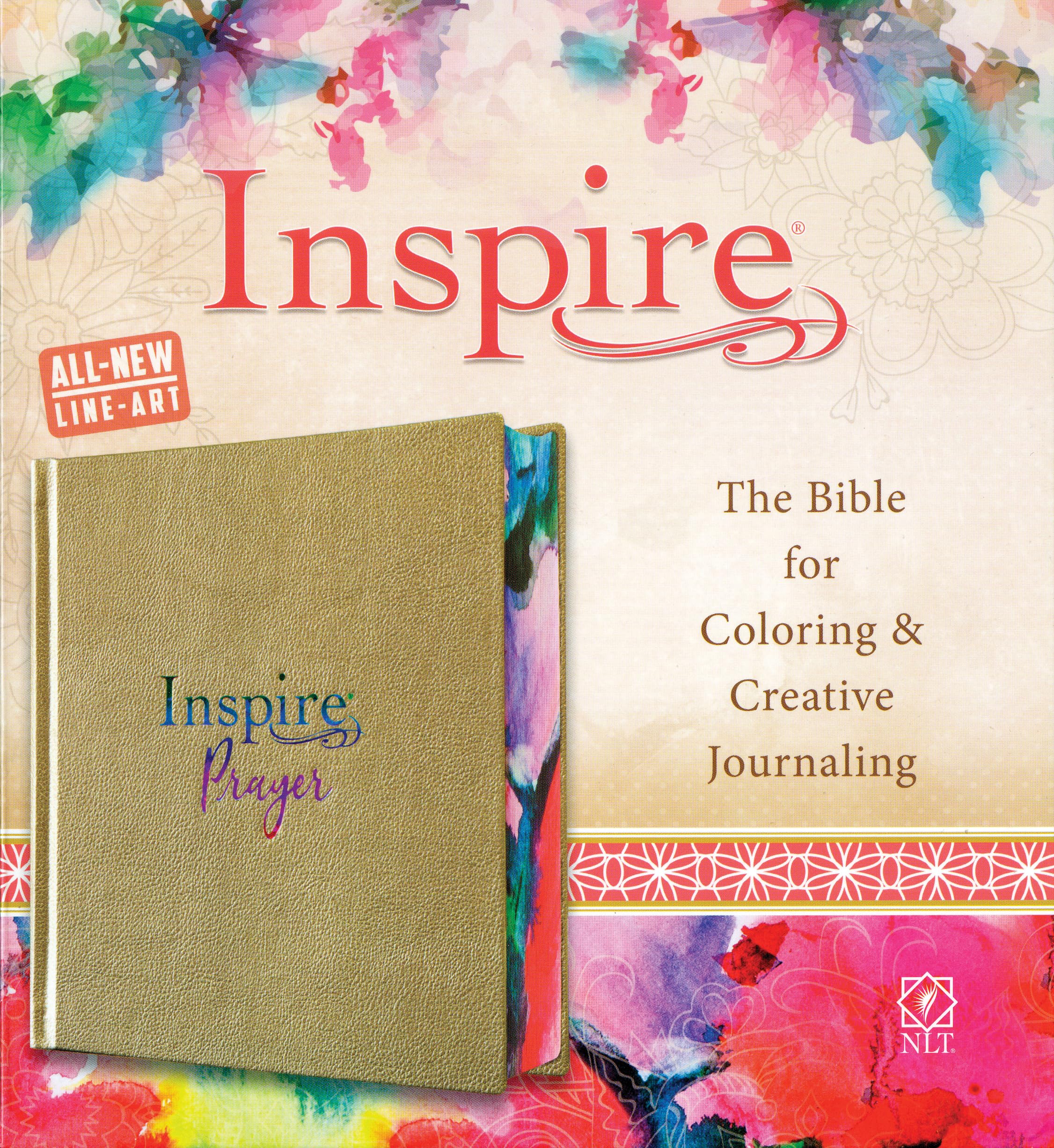 Inspire PRAYER Bible NLT (Hardcover LeatherLike, Metallic Champagne Gold): The Bible for Coloring &amp; Creative Journaling