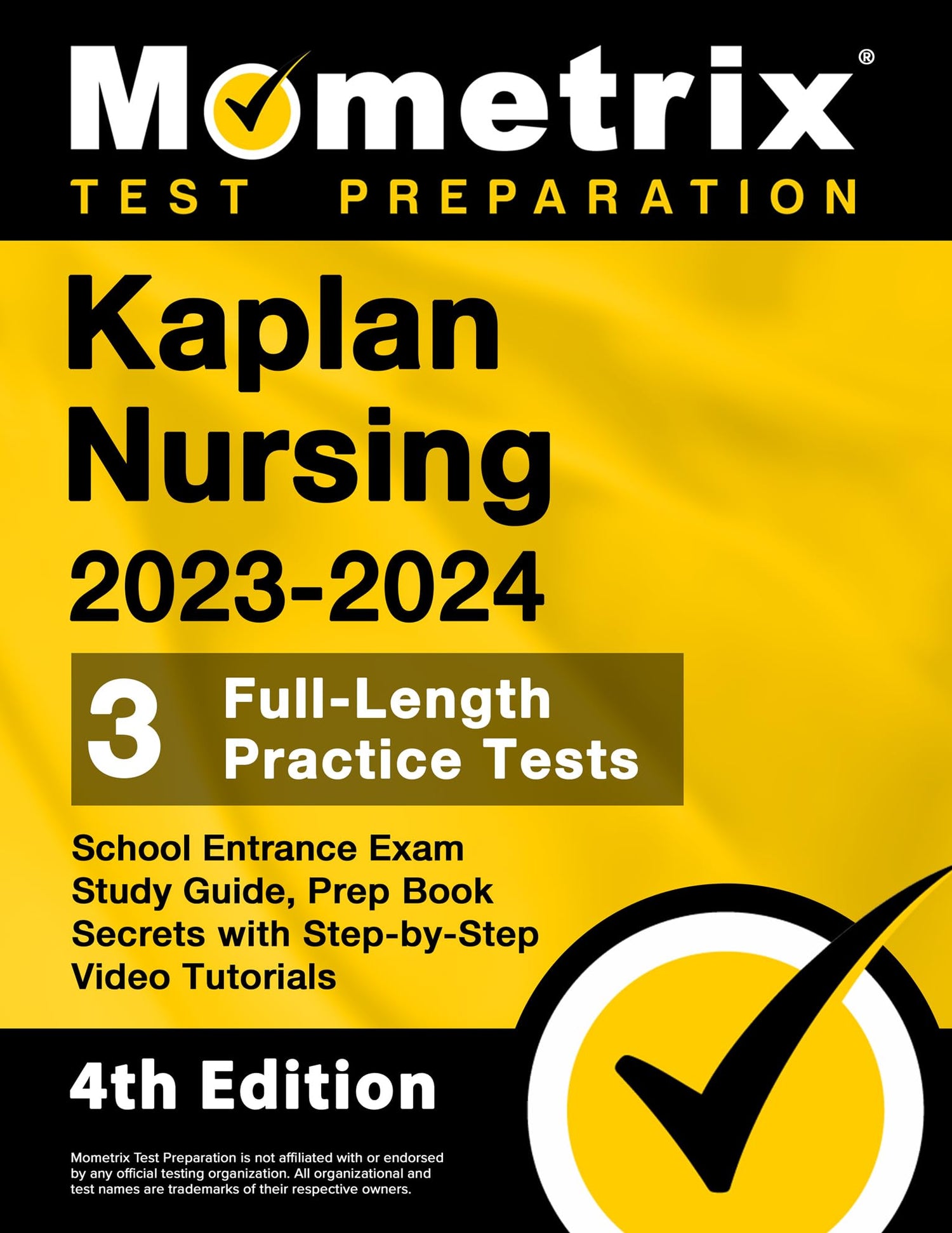 Kaplan Nursing School Entrance Exam Study Guide 2023-2024 - 3 Full-Length Practice Tests, Prep Book Secrets with Step-by-Step Video Tutorials — used book cover