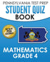PENNSYLVANIA TEST PREP Student Quiz Book Mathematics Grade 4 — used book cover