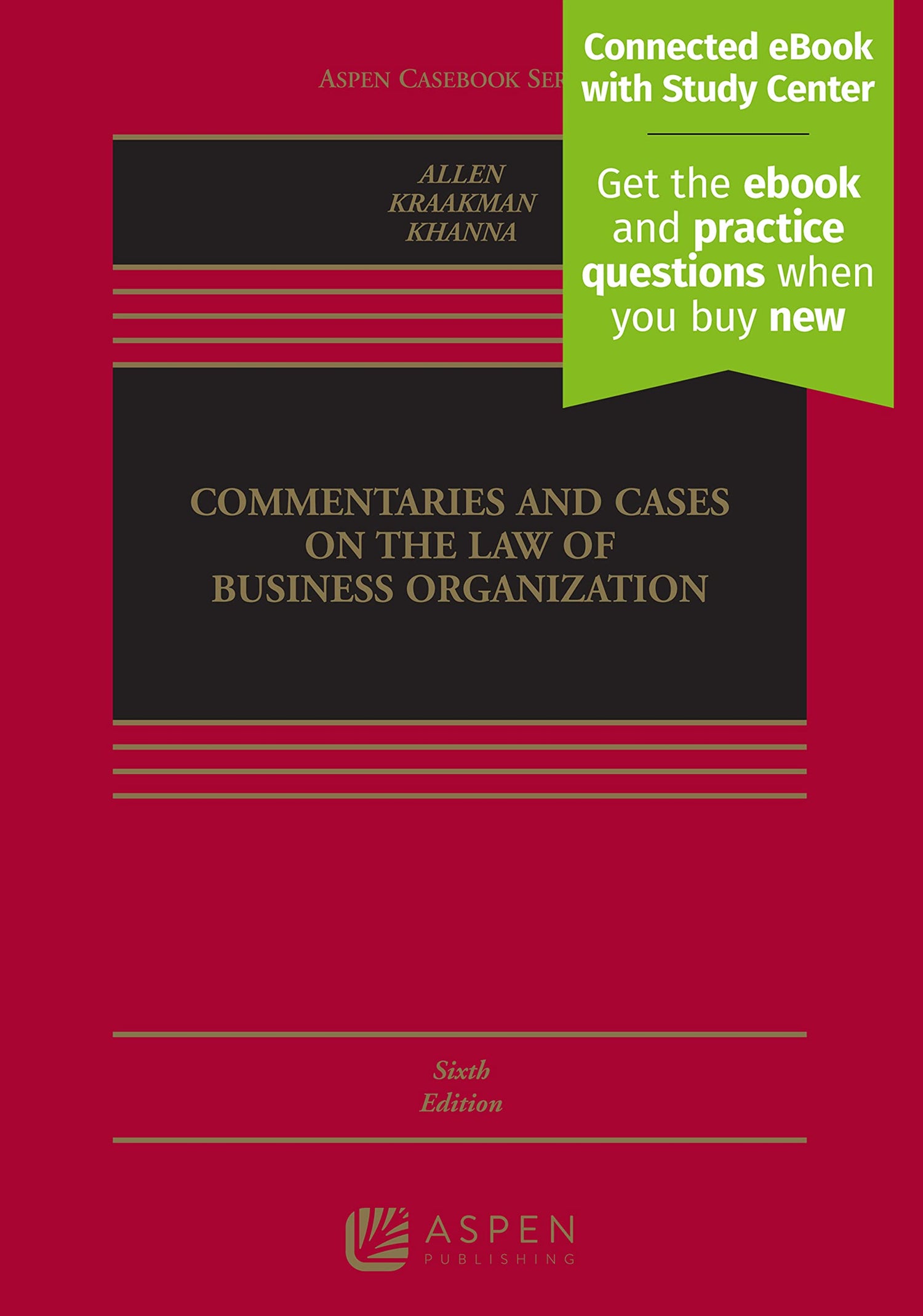 Commentaries and Cases on the Law of Business Organization (Aspen Casebook) — used book cover