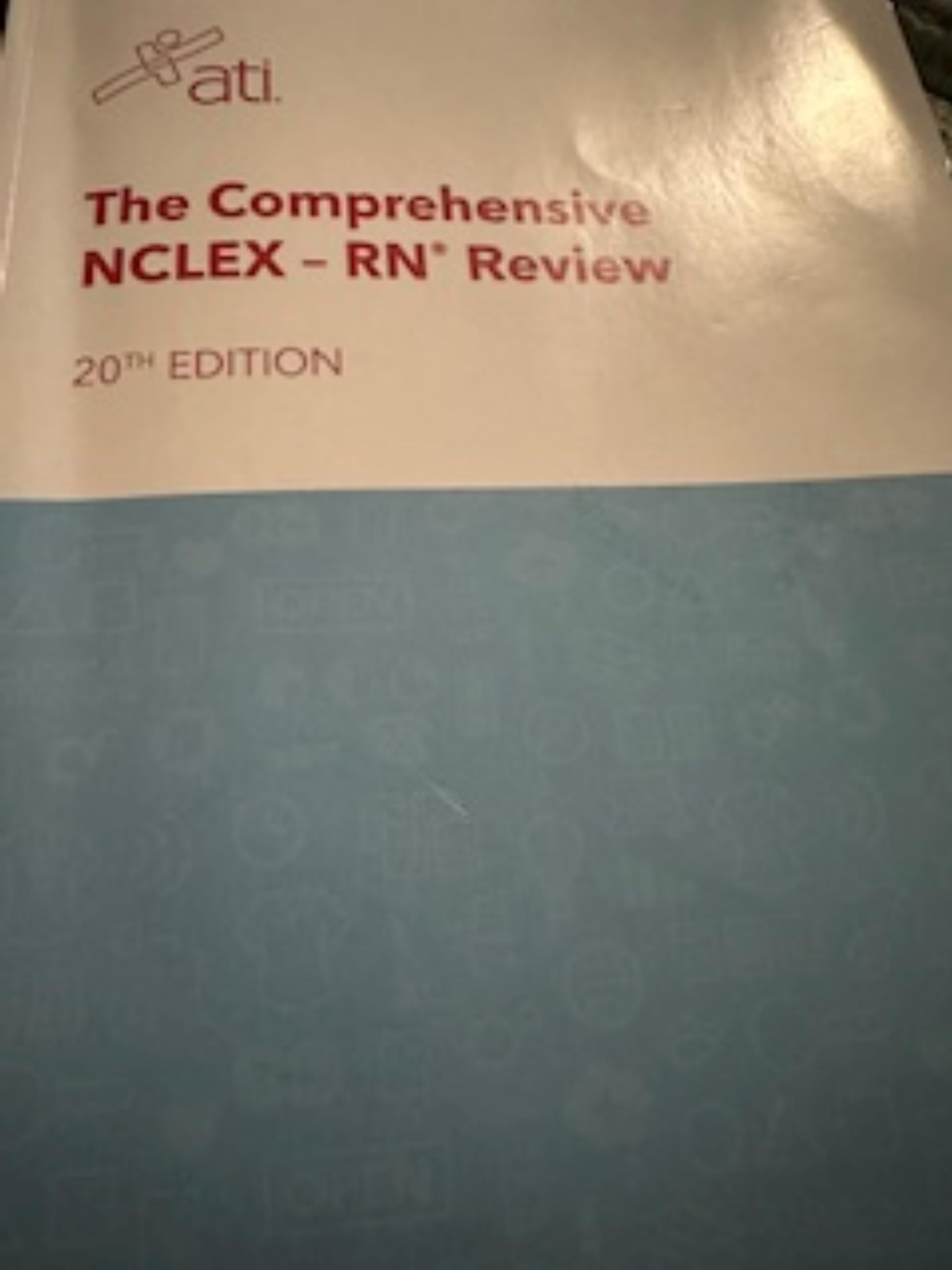 The Comprehensive NCLEX-RN Review 20th Edition — used book cover
