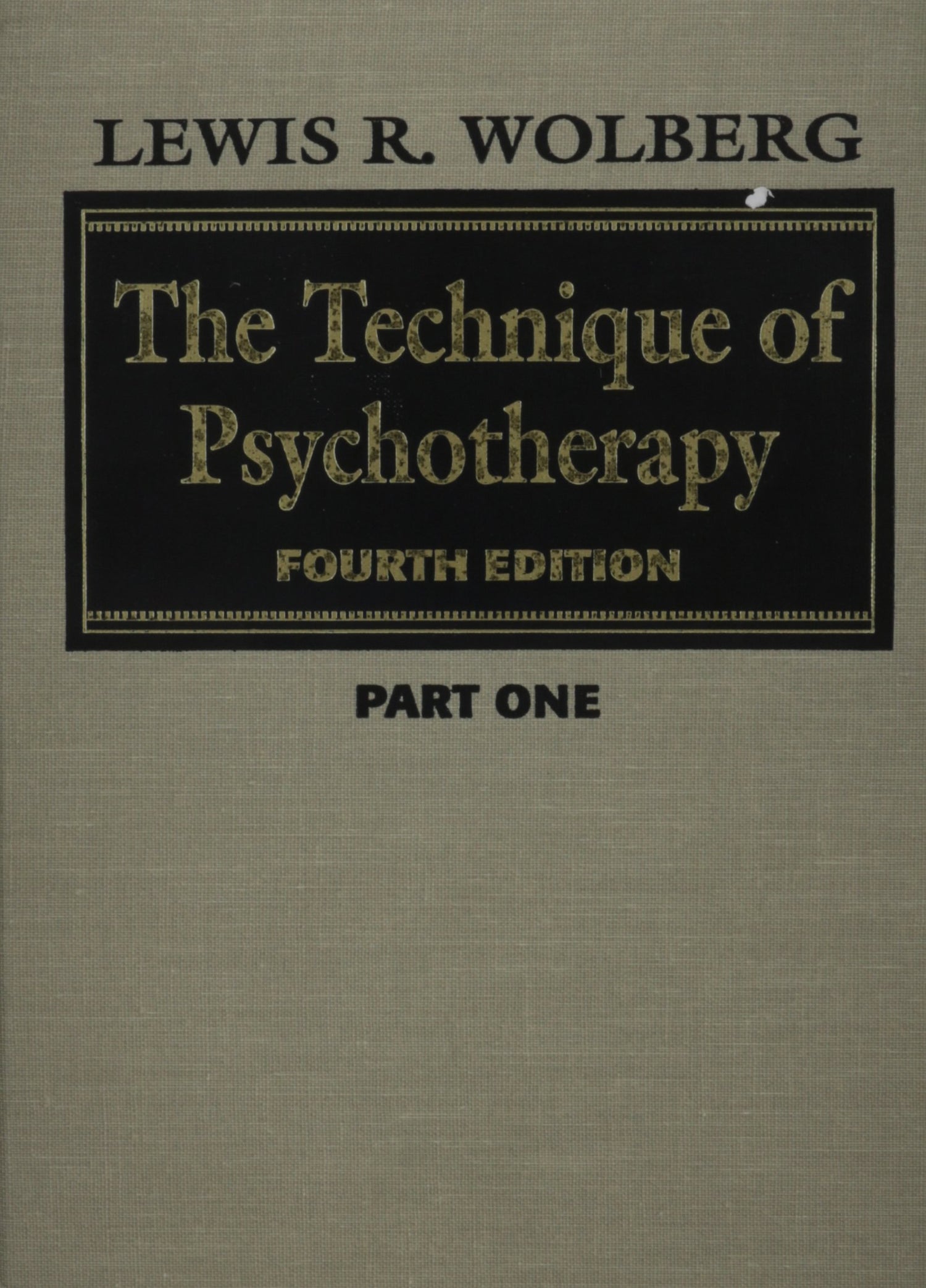 The Technique of Psychotherapy — used book cover